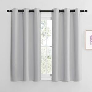 NICETOWN Net Curtains Short Set of 2 H 120 x W 107 cm Blackout Curtains with Eyelets Short Window Curtains Light Grey Short Curtain Modern Kitchen Curtains Thermal Curtains H 120 x W 107 cm NICETOWN Net Curtains Short Set of 2 H 120 x W 107 cm Blackout Curtains with Eyelets Short Window Curtains Light Grey Short Curtain Modern Kitchen Curtains Thermal Curtains H 120 x W 107 cm