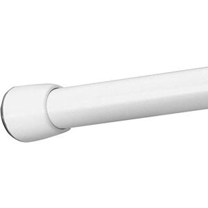 InterDesign iDesign 78572 Shower Curtain Rail, Medium Length Metal Tension Rod with No Drilling, Telescopic Shower Curtain Pole for Bathroom and Shower, White, 109 191 cm InterDesign iDesign 78572 Shower Curtain Rail, Medium Length Metal Tension Rod with No Drilling, Telescopic Shower Curtain Pole for Bathroom and Shower, White, 109 191 cm