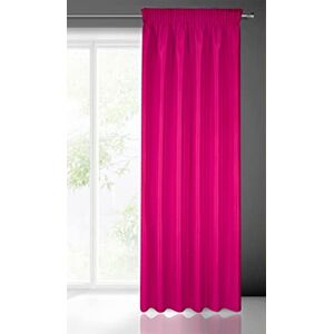Eurofirany RITA Smooth Plain Modern Curtain with Rufflette Tape For Rail 1 Unit, Bedroom, Living Room, Lounge, Kitchen, 140g m/2, W55 x L106, Amaranth Eurofirany RITA Smooth Plain Modern Curtain with Rufflette Tape For Rail 1 Unit, Bedroom, Living Room, Lounge, Kitchen, 140g m/2, W55 x L106, Amaranth