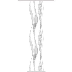 HOME WOHNIDEEN SOEREN sliding curtain in silk look, digital print, 245 x 60 cm, with accessories, colour: grey, size: 245 x 60 cm, quantity: 1 HOME WOHNIDEEN SOEREN sliding curtain in silk look, digital print, 245 x 60 cm, with accessories, colour: grey, size: 245 x 60 cm, quantity: 1
