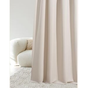 ROOM99 Aura Curtain with Rod Pocket 140 x 230 cm Width x Height, Window Decoration, Curtains and Interior Draperies for Living Room, Bedroom, Modern Smooth Light Beige, 1 Piece ROOM99 Aura Curtain with Rod Pocket 140 x 230 cm Width x Height, Window Decoration, Curtains and Interior Draperies for Living Room, Bedroom, Modern Smooth Light Beige, 1 Piece