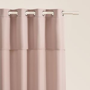 ROOM99 Curtain with Silver Eyelets Mia 140 x 250 cm Width x Height Sliding Curtains Modern Curtain Living Room Bedroom Powder Pink 1 Piece ROOM99 Curtain with Silver Eyelets Mia 140 x 250 cm Width x Height Sliding Curtains Modern Curtain Living Room Bedroom Powder Pink 1 Piece