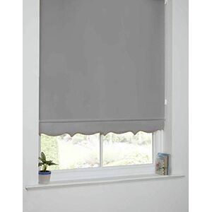 Emma Barclay Scalloped Roller Blind Child Safe Blind with Adjustable Cord and Scalloped Edge Detailing in Grey Width 120 x Drop 165cm Emma Barclay Scalloped Roller Blind Child Safe Blind with Adjustable Cord and Scalloped Edge Detailing in Grey Width 120 x Drop 165cm