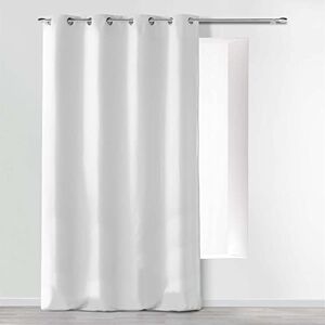 Douceur d'Intérieur douceur dintérieur Absolu ABSOLU Polyester Plain Microfiber Eyelet Curtain 140 x 260 cm, White, Douceur d'Intérieur douceur dintérieur Absolu ABSOLU Polyester Plain Microfiber Eyelet Curtain 140 x 260 cm, White,