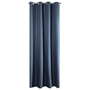Eurofirany Jessie Curtain Eyelet Tunnel Plain Decorative Fibre Fabric Living Room Bedroom 1st Piece, Dark Blue, Graphite, 140 x 250 cm Eurofirany Jessie Curtain Eyelet Tunnel Plain Decorative Fibre Fabric Living Room Bedroom 1st Piece, Dark Blue, Graphite, 140 x 250 cm