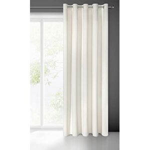 Eurofirany VILLA Soft Plain Opaque Velvet Curtain with Eyelets 1 Unit, Fluffy Panel Drape Classic Glamour Elegant Living Room, Bedroom, 290 g/m2, W55 x L98, Cream Eurofirany VILLA Soft Plain Opaque Velvet Curtain with Eyelets 1 Unit, Fluffy Panel Drape Classic Glamour Elegant Living Room, Bedroom, 290 g/m2, W55 x L98, Cream