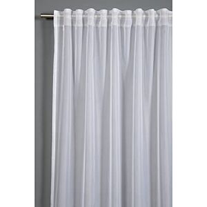 Gardinia Curtain with Hidden Tabs and Tape Translucent Transparent Voile Plain White 140 x 245 cm Gardinia Curtain with Hidden Tabs and Tape Translucent Transparent Voile Plain White 140 x 245 cm