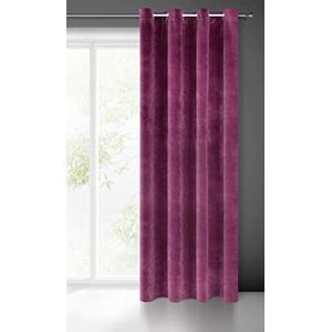 Eurofirany VILLA Soft Plain Opaque Velvet Curtain with Eyelets 1 Unit, Fluffy Panel Drape Classic Glamour Elegant Living Room, Bedroom, 290 g/m2, W55 x L98, Dark Purple Eurofirany VILLA Soft Plain Opaque Velvet Curtain with Eyelets 1 Unit, Fluffy Panel Drape Classic Glamour Elegant Living Room, Bedroom, 290 g/m2, W55 x L98, Dark Purple