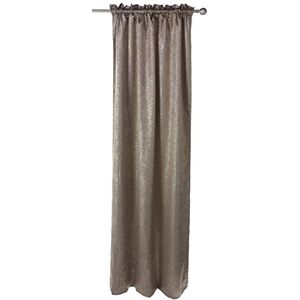 Eurofirany Blackout Shiny Curling Tape Trend Elegant Bedroom Living Room, Polyester, Beige + Silver, 135X270 cm Eurofirany Blackout Shiny Curling Tape Trend Elegant Bedroom Living Room, Polyester, Beige + Silver, 135X270 cm