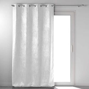 Douceur d'Intérieur Eyelet Curtain 135 x 240 cm White Blackout Velvet Melody Douceur d'Intérieur Eyelet Curtain 135 x 240 cm White Blackout Velvet Melody