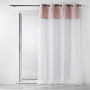 Douceur d'Intérieur , Sibel Voile Curtain with Eyelets (140 x 240 cm) Pink Sandblasted Top Finish Printed Cotton Douceur d'Intérieur , Sibel Voile Curtain with Eyelets (140 x 240 cm) Pink Sandblasted Top Finish Printed Cotton