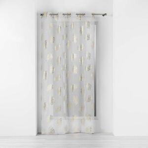 Douceur d'Intérieur , Sunny Gold Net Curtain with Eyelets 140 x 240 cm Metallic Printed Sandblasted Douceur d'Intérieur , Sunny Gold Net Curtain with Eyelets 140 x 240 cm Metallic Printed Sandblasted