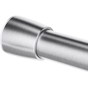 InterDesign iDesign Shower Curtain Rail, Long Stainless Steel Tension Rod with no Drilling, Modern Telescopic Shower Curtain Pole for Bathroom and Shower, Matte Silver InterDesign iDesign Shower Curtain Rail, Long Stainless Steel Tension Rod with no Drilling, Modern Telescopic Shower Curtain Pole for Bathroom and Shower, Matte Silver