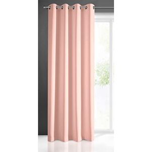 Eurofirany Smooth Plain Modern Curtain with Eyelets-1 Unit, Bedroom, Living Room, Lounge, Kitchen, 140g m/2, Polyester, Powder, W55 x L98 Eurofirany Smooth Plain Modern Curtain with Eyelets-1 Unit, Bedroom, Living Room, Lounge, Kitchen, 140g m/2, Polyester, Powder, W55 x L98