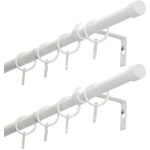 Gardinia Curtain Pole Cap Set of 2, 1 Rail, Diameter 19/16 mm, Curtain Rod, Extendible on Both Sides, 120-190 cm or 180-310 cm, White Gardinia Curtain Pole Cap Set of 2, 1 Rail, Diameter 19/16 mm, Curtain Rod, Extendible on Both Sides, 120-190 cm or 180-310 cm, White
