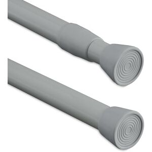 Relaxdays Tension Rod, Extendable Rail for Shower Curtain, Door Frame Pole, Grey, Stainless steel, 66-110 cm Relaxdays Tension Rod, Extendable Rail for Shower Curtain, Door Frame Pole, Grey, Stainless steel, 66-110 cm