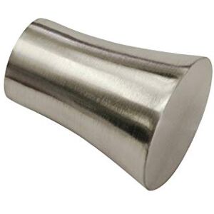 Gardinia Gardina Cone 2 x End Pieces, Metal, Stainless Steel Look, for Curtain Technology, Diameter, Ø 19 mm Gardinia Gardina Cone 2 x End Pieces, Metal, Stainless Steel Look, for Curtain Technology, Diameter, Ø 19 mm