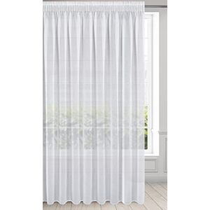 Eurofirany Argea Curtain Smooth Transparent Etamine Ruffle Tape Curtains Transparent Elegant Glamour Bedroom Living Room Lounge, White, 138” x 98” Eurofirany Argea Curtain Smooth Transparent Etamine Ruffle Tape Curtains Transparent Elegant Glamour Bedroom Living Room Lounge, White, 138” x 98”