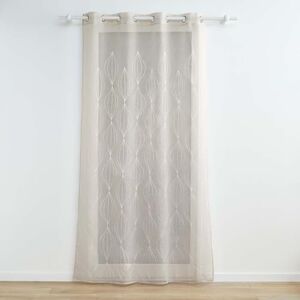 Douceur d'Intérieur , Galactee Net Curtain with Eyelets 140 x 240 cm Taupe Embroidered Sandy Voile Douceur d'Intérieur , Galactee Net Curtain with Eyelets 140 x 240 cm Taupe Embroidered Sandy Voile
