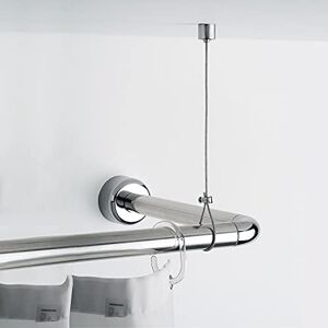 Gedy chrome, shower bracket, Measurements: 0.5X150X2 CM, Height Adjustable Up to 150 cm, Steel Curtain Cable, Ceiling Mount with Finish, R&D Design, 2 Years Warranty, Unique Gedy chrome, shower bracket, Measurements: 0.5X150X2 CM, Height Adjustable Up to 150 cm, Steel Curtain Cable, Ceiling Mount with Finish, R&D Design, 2 Years Warranty, Unique