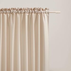 ROOM99 Aura Curtain with Ruffle Tape 140 x 240 cm Width x Height 240 cm Modern Decoration for Living Room Bedroom Cream ROOM99 Aura Curtain with Ruffle Tape 140 x 240 cm Width x Height 240 cm Modern Decoration for Living Room Bedroom Cream