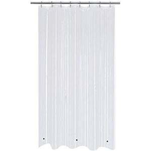 Mrs Awesome Stall Shower Curtain Liner with 3 Magnets 48 x 72 inch, PEVA 8G Thick & Heavy Duty Plastic Shower Curtain for Bathroom, Waterproof, 48x72, Clear Mrs Awesome Stall Shower Curtain Liner with 3 Magnets 48 x 72 inch, PEVA 8G Thick & Heavy Duty Plastic Shower Curtain for Bathroom, Waterproof, 48x72, Clear