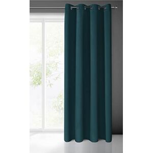 Eurofirany LOGAN Extra Long Blackout Curtain 1 Unit Eyelets, Light blocking Room Darkening Bedroom Living Room, W53 x L98, Petrol Eurofirany LOGAN Extra Long Blackout Curtain 1 Unit Eyelets, Light blocking Room Darkening Bedroom Living Room, W53 x L98, Petrol