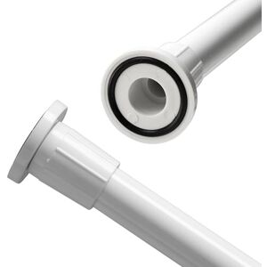 Croydex Telescopic Shower Curtain Rod Extends from 1060mm to 1830mm White Croydex Telescopic Shower Curtain Rod Extends from 1060mm to 1830mm White