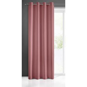 Eurofirany Smooth Plain Modern Curtain with Eyelets-1 Unit, Bedroom, Living Room, Lounge, Kitchen, 140g m/2, Polyester, Dark Pink, W55 x L98 Eurofirany Smooth Plain Modern Curtain with Eyelets-1 Unit, Bedroom, Living Room, Lounge, Kitchen, 140g m/2, Polyester, Dark Pink, W55 x L98