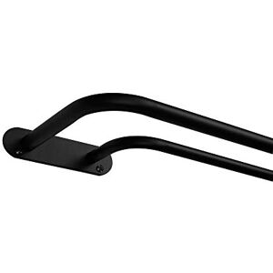 Exclusive Home Curtains Rod and Finial Set, Iron, Matte Black, 36-72 Exclusive Home Curtains Rod and Finial Set, Iron, Matte Black, 36-72