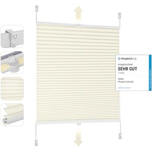 Sekey Pleated Blinds Klemmfix No Drilling 80 x 100 cm Folding Roller Blind for Door and Window Opaque Privacy Screen Sun Protection Ready Pleated Blind 80 cm Wide Beige Sekey Pleated Blinds Klemmfix No Drilling 80 x 100 cm Folding Roller Blind for Door and Window Opaque Privacy Screen Sun Protection Ready Pleated Blind 80 cm Wide Beige