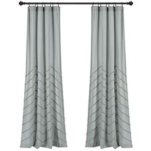 Lush Decor Pastel-Blue Chenille Chevron Window Curtain Panel Pair (84" x 40"), 40" W x 84" L (Pack of 2) Lush Decor Pastel-Blue Chenille Chevron Window Curtain Panel Pair (84" x 40"), 40" W x 84" L (Pack of 2)