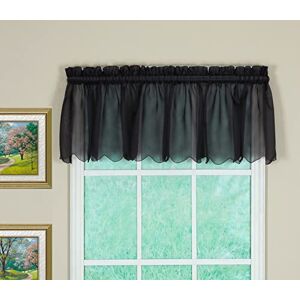 Today's Curtain Emelia Original Voile Valance 14", Black, 60" W x 14" L Today's Curtain Emelia Original Voile Valance 14", Black, 60" W x 14" L