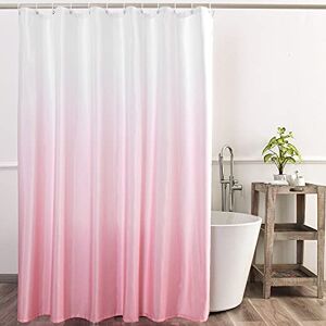 YI & ZE YI&ZE Ombre Shower Curtain Sets for Bathroom Accessories Fabric Polyester Waterproof Modern Shower Curtain Liner with 12 Hooks Pink W72xL72 YI & ZE YI&ZE Ombre Shower Curtain Sets for Bathroom Accessories Fabric Polyester Waterproof Modern Shower Curtain Liner with 12 Hooks Pink W72xL72