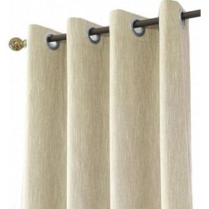 Melodieux 1 Panel Eyelet Grommet Curtains Cotton Blend Room Darkening Curtain with Tiebacks, Blackout Thermal Insulated Window Drapes for Nursery, Bedroom, Living Room (Beige, 55 x 96 Inch Drop) Melodieux 1 Panel Eyelet Grommet Curtains Cotton Blend Room Darkening Curtain with Tiebacks, Blackout Thermal Insulated Window Drapes for Nursery, Bedroom, Living Room (Beige, 55 x 96 Inch Drop)