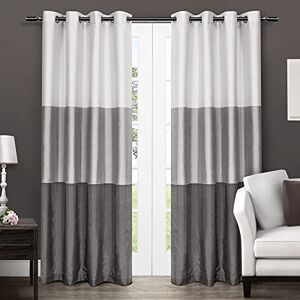 Exclusive Home Curtains Chateau Grommet Top Panel Pair, Black Pearl, 54x84, 2 Piece Exclusive Home Curtains Chateau Grommet Top Panel Pair, Black Pearl, 54x84, 2 Piece