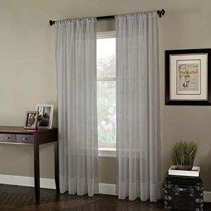 Curtainworks Soho Voile Sheer Curtain Panel, 59 by 120", Silver Curtainworks Soho Voile Sheer Curtain Panel, 59 by 120", Silver