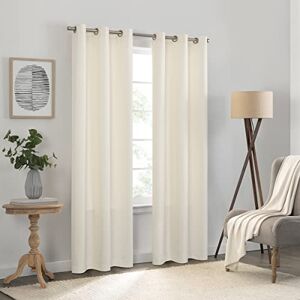 Eclipse Kendall Solid Textured Blackout Thermal Insulated Lining Grommet Window Curtain for Bedroom (1 Panel), 42 in x 54 in, Ivory Eclipse Kendall Solid Textured Blackout Thermal Insulated Lining Grommet Window Curtain for Bedroom (1 Panel), 42 in x 54 in, Ivory