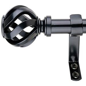 Decopolitan Curtain Rod, Black, 36 to 72 Inches Decopolitan Curtain Rod, Black, 36 to 72 Inches