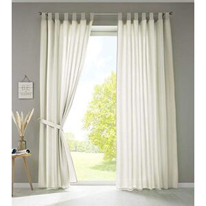 Gardinenbox Berlin 20400N2 Curtains with Loops 225 x 140 cm Cream Opaque Microsatin Translucent Ruffle Tape Plain Matte Gardinenbox Berlin 20400N2 Curtains with Loops 225 x 140 cm Cream Opaque Microsatin Translucent Ruffle Tape Plain Matte