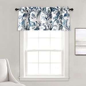 Lush Decor Dolores Light Filtering Window Curtain Valance, 18" L x 52" W, Blue Lush Decor Dolores Light Filtering Window Curtain Valance, 18" L x 52" W, Blue