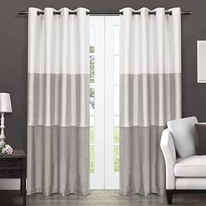 Exclusive Home Curtains Chateau Grommet Top Panel Pair, Dove Grey, 54x108, 2 Piece Exclusive Home Curtains Chateau Grommet Top Panel Pair, Dove Grey, 54x108, 2 Piece