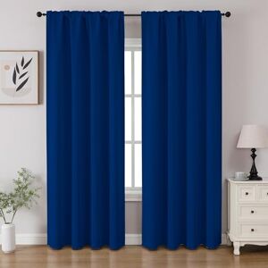 CUCRAF Royal Blue Blackout Curtains 84 inch Length 2 Panels Set, Rod Pocket Room Darkening Drapes for Bedroom Living Room, Insulated Thermal Light Blocking Window Curtain (W52 x L84 Inch) CUCRAF Royal Blue Blackout Curtains 84 inch Length 2 Panels Set, Rod Pocket Room Darkening Drapes for Bedroom Living Room, Insulated Thermal Light Blocking Window Curtain (W52 x L84 Inch)