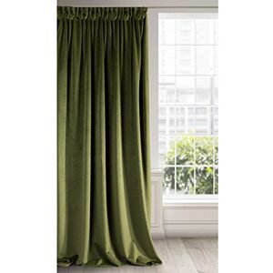 Eurofirany Soft Plain Opaque Velvet Curtain with Tape For Rail 1 Unit, Thick Fluffy Panel Drape Classic Glamour Elegant Living Room Bedroom, W55'' x L106'', 140x270 cm, Olive Green Eurofirany Soft Plain Opaque Velvet Curtain with Tape For Rail 1 Unit, Thick Fluffy Panel Drape Classic Glamour Elegant Living Room Bedroom, W55'' x L106'', 140x270 cm, Olive Green