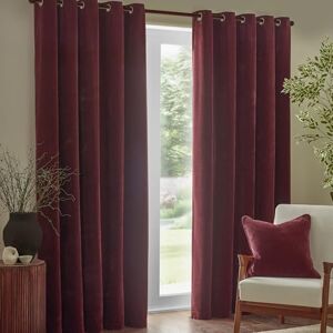 furn. Yard Heavy Chenille Eyelet Curtain Pair – Lined Room Darkening Soft Velvet Curtains (Beetroot Width 229 x Drop 183cm) furn. Yard Heavy Chenille Eyelet Curtain Pair – Lined Room Darkening Soft Velvet Curtains (Beetroot Width 229 x Drop 183cm)