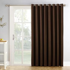 Sun Easton Extra-Wide Blackout Grommet Sliding Patio Door Curtain Panel, Chocolate, 100" x 84 Sun Easton Extra-Wide Blackout Grommet Sliding Patio Door Curtain Panel, Chocolate, 100" x 84
