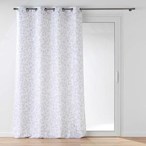 Douceur d'Intérieur , Duchess Metallic Printed Polyester Eyelet Curtain 140 x 260 cm Douceur d'Intérieur , Duchess Metallic Printed Polyester Eyelet Curtain 140 x 260 cm