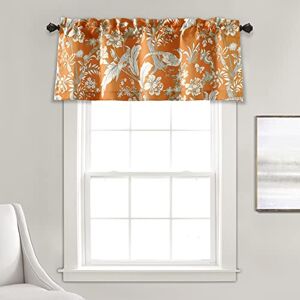 Lush Decor Dolores Light Filtering Window Curtain Valance, 52" W x 18" L, Orange Toile Valance Bold Orange and Gray Valance Bird & Floral Print Cottage, Maximalist & French Country Home Decor Lush Decor Dolores Light Filtering Window Curtain Valance, 52" W x 18" L, Orange Toile Valance Bold Orange and Gray Valance Bird & Floral Print Cottage, Maximalist & French Country Home Decor