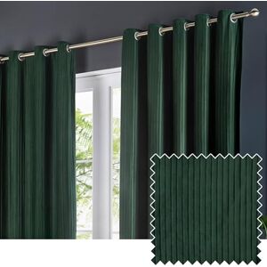 Paoletti Corinthian Velvet Eyelet Curtain Pair Deep Green 117x183cm Paoletti Corinthian Velvet Eyelet Curtain Pair Deep Green 117x183cm