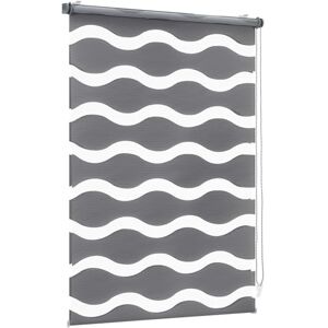 Sekey Double Roller Blind Waves, Klemmfix without Drilling for Window, Double Roller Blind, 100 cm Wide, Duo Rollo Clamp Bracket Sunshade, 100 x 130 cm, Dark Grey Sekey Double Roller Blind Waves, Klemmfix without Drilling for Window, Double Roller Blind, 100 cm Wide, Duo Rollo Clamp Bracket Sunshade, 100 x 130 cm, Dark Grey